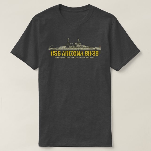 Camiseta Pearl Harbor USS Arizona BB39 1916 (Diseño del anverso)