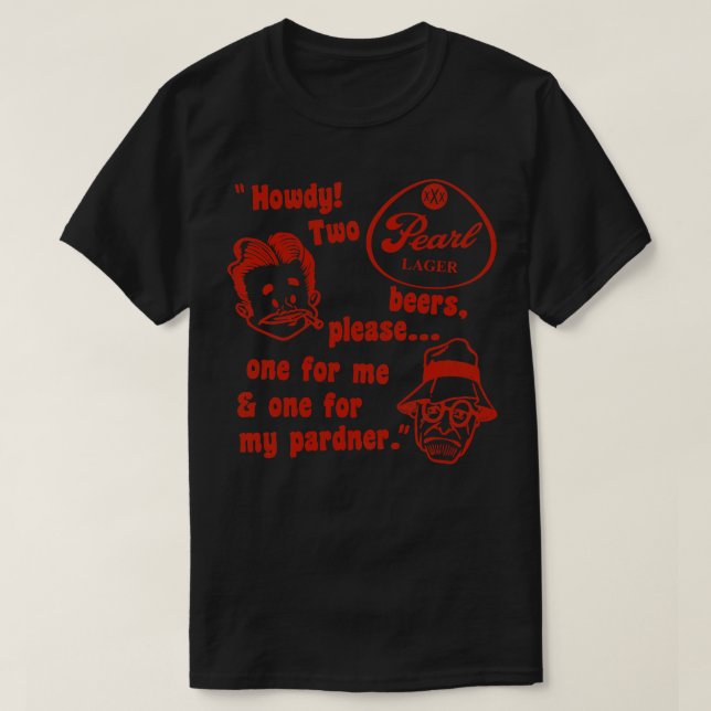 Camiseta Pearl Lager Retro Derunct Beer (Diseño del anverso)