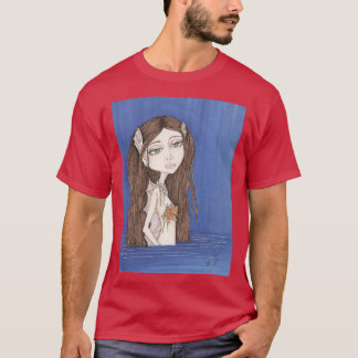 Camiseta Pearl Mermaid fantasy big eyes art