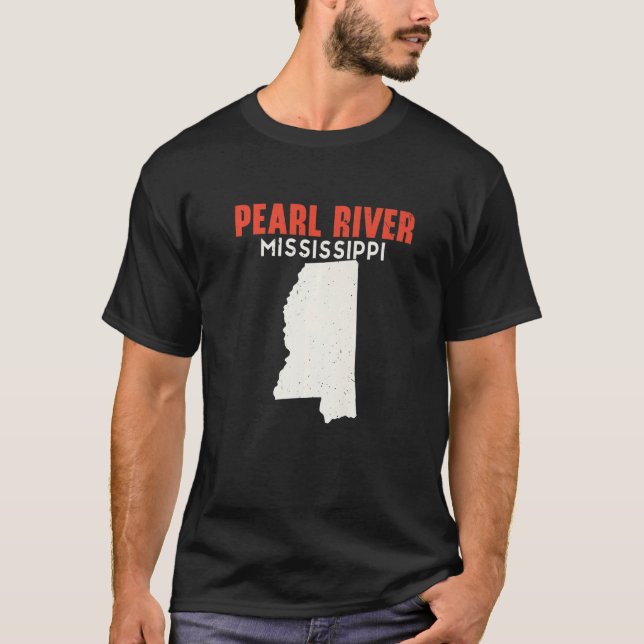 Camiseta Pearl River Mississippi Estados Unidos de América  (Anverso)