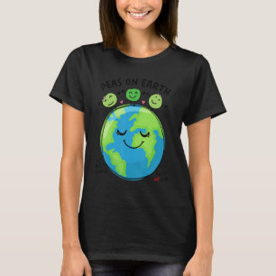 Camiseta Peas en la Tierra Chiste Vegetario Vegetariano Hum