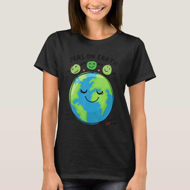 Camiseta Peas en la Tierra Chiste Vegetario Vegetariano Hum (Anverso)