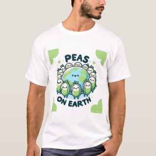 Camiseta Peas en la Tierra - Divertido tema de vacaciones