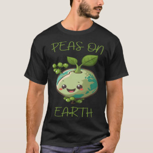 Camiseta Peas en la Tierra Vegetariano Vegetario Plantbased