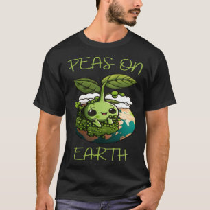 Camiseta Peas en la Tierra Vegetariano Vegetario Plantbased