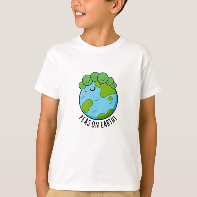 Camiseta Peas On Earth Funny Veggie Peace Pun (Anverso)