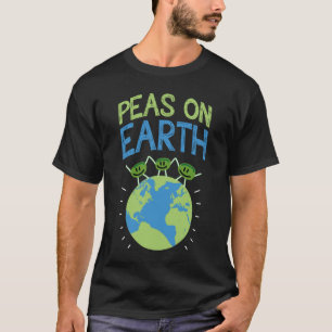 Camiseta Peas On Earth Pease  or veggie