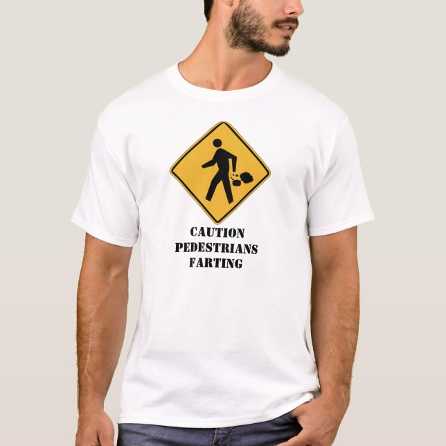 Camiseta Peatones de la precaución farting (Anverso)