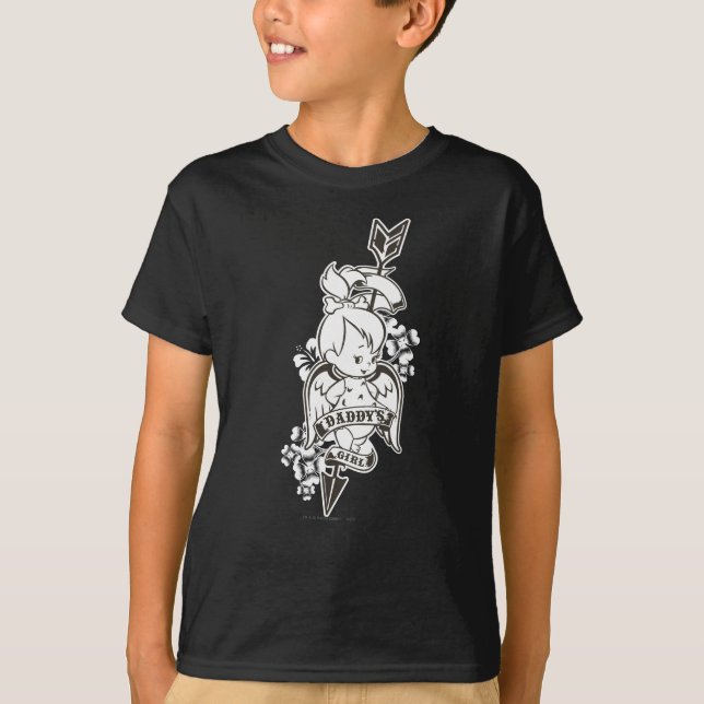 Camiseta PEBBLES™ B&W Chica de papá (Anverso)