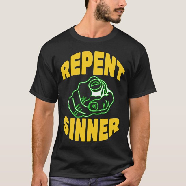 Camiseta Pecador arrepentido - Biblia Cristiano Jesús (Anverso)