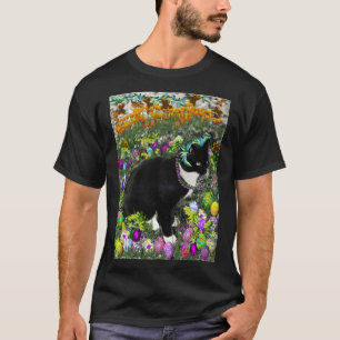 Camiseta Pecas, gato de Tux, en la caza para los huevos de