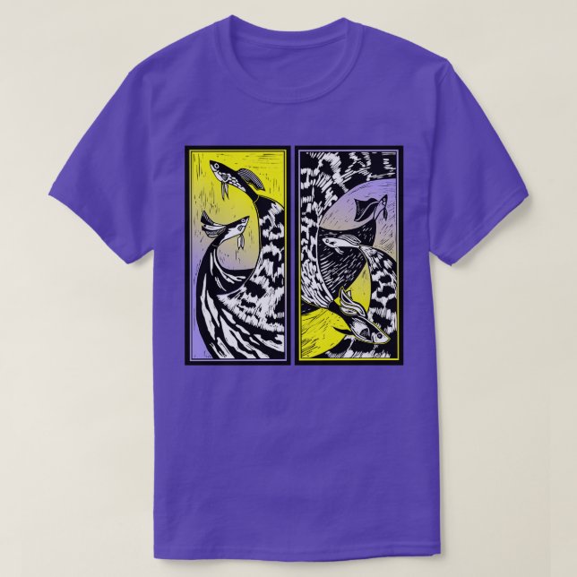 Camiseta peces acuáticos 6 (Diseño del anverso)