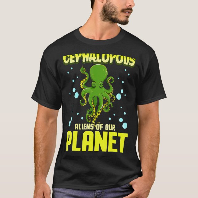 Camiseta Peces Alienígenas De Nuestro Planeta  Pesca Océano (Anverso)