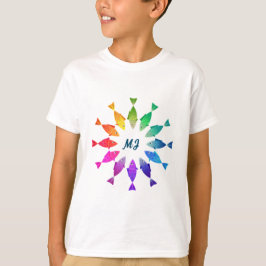 Camiseta Peces arcoiris en el océano adorable patrón colori