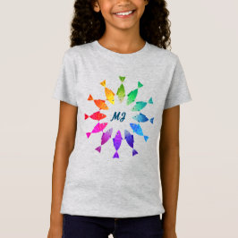 Camiseta Peces arcoiris en el océano adorable patrón colori