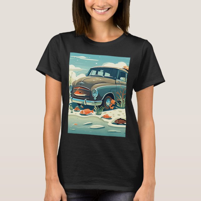 CAMISETA PECES & AUTO (Anverso)