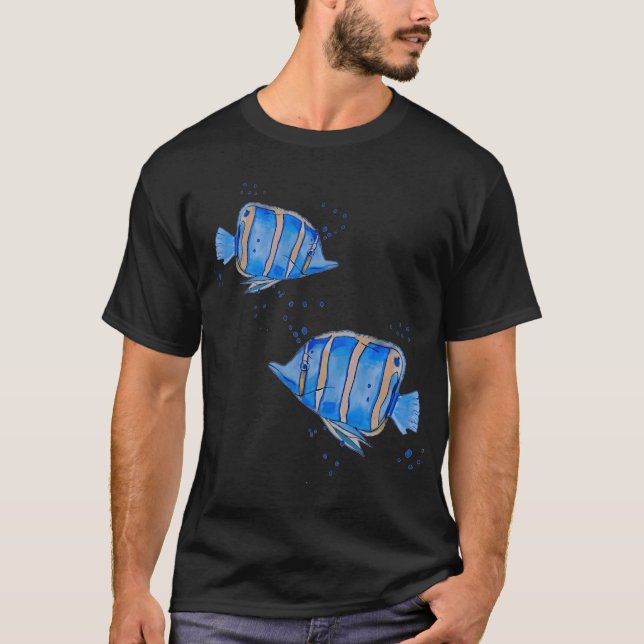 Camiseta Peces azules (Anverso)