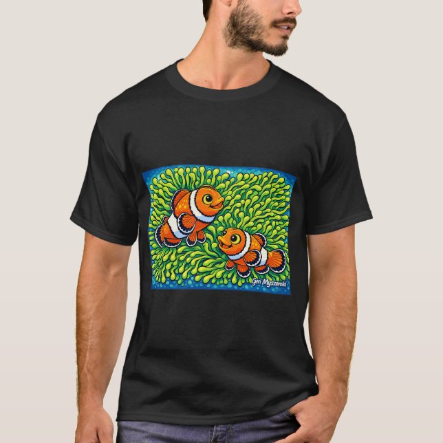 Camiseta peces damiselas El pez payaso (Anverso)