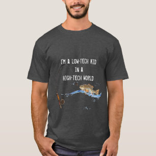 Camiseta peces en el cesto de pesca con cita divertida