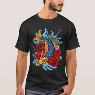 Camiseta peces koi coloridos