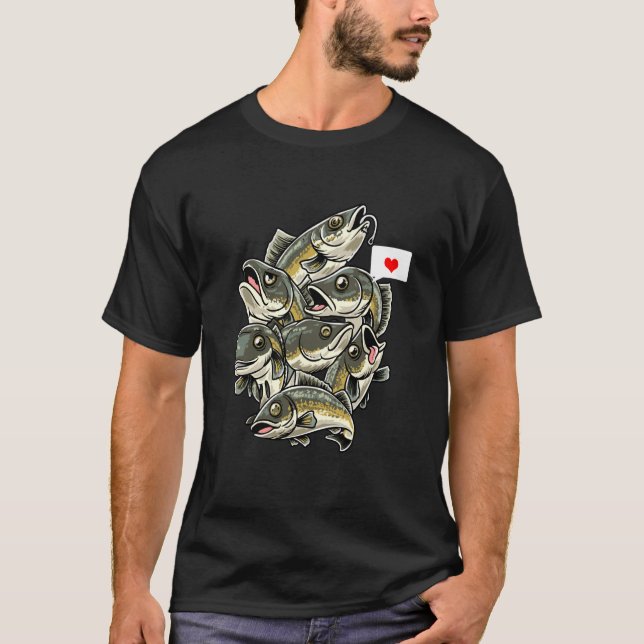 Camiseta Peces lucioperca divertidos (Anverso)