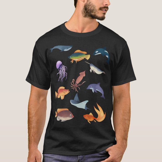 Camiseta Peces Marinos (Anverso)