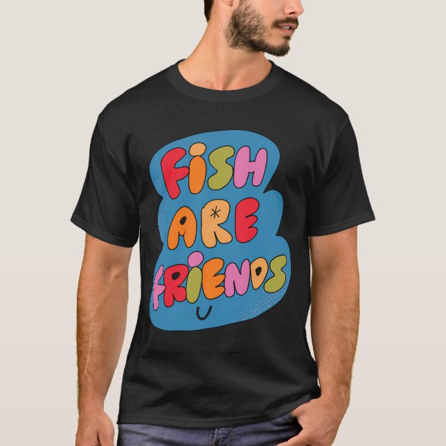 Camiseta Peces Son Amigos (Azul) (Anverso)