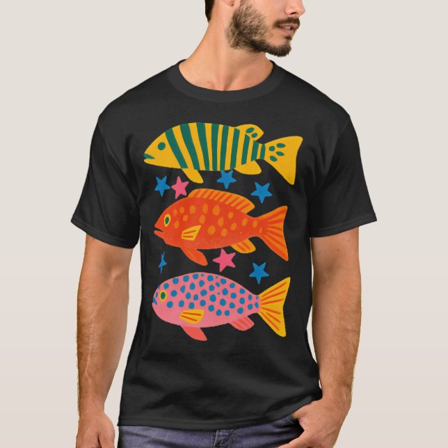 Camiseta Peces Tropicales Coloridos (Anverso)
