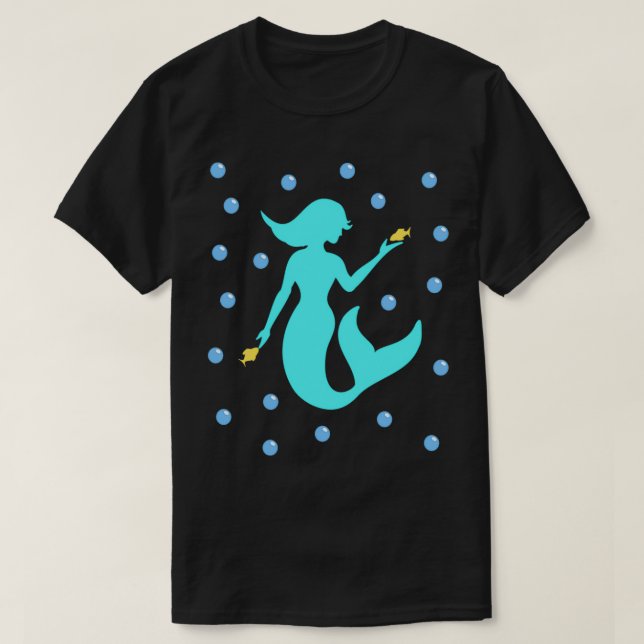 Camiseta Peces y azul de sirena (Diseño del anverso)