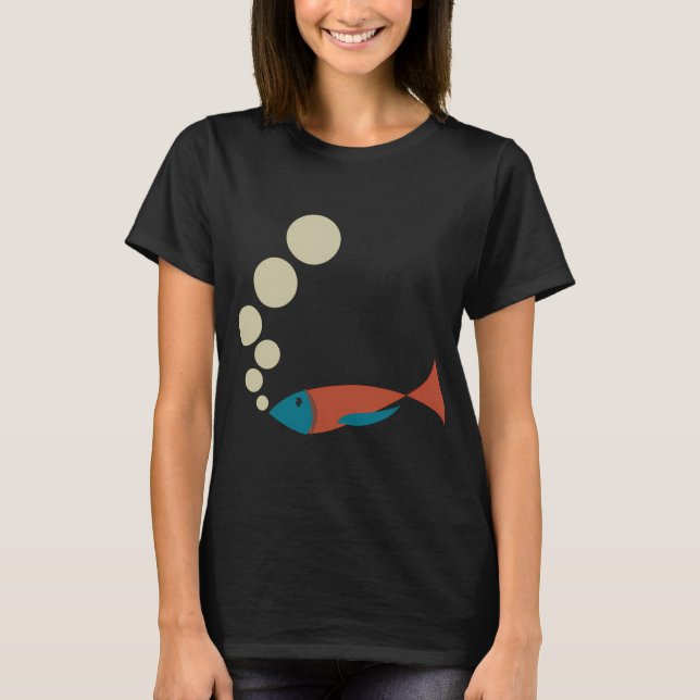 Camiseta peces y burbujas (Anverso)