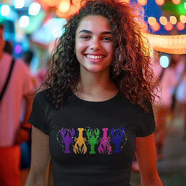 Camiseta Peces y cuentas de crujiente coloridas