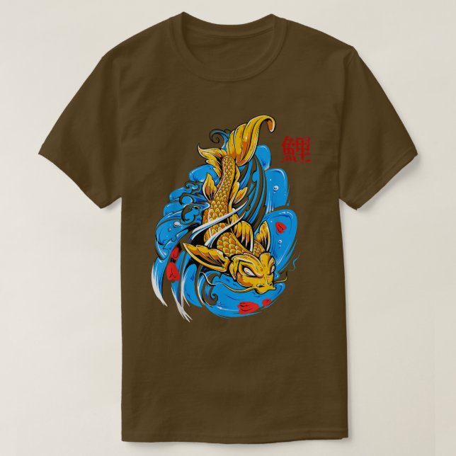 Camiseta peces y olas samurai (2) (Diseño del anverso)