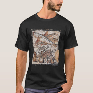 Camiseta Peces y patos, mosaico romano de Pompeya