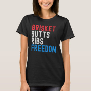 Camiseta Pecho traseros costillas Libertad Patriótico carne