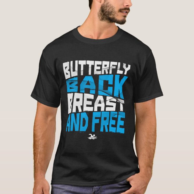 Camiseta Pechuga De Mariposa Y Bañera Gratuita Medley Swimm (Anverso)