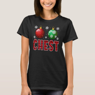 Camiseta Pechuga Nueces Navidad Pareja coincidente Castañas