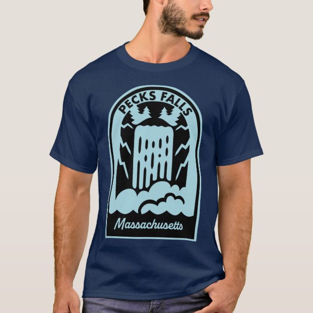 Camiseta Pecks Falls Massachusetts Sobredimensionado (Anverso)