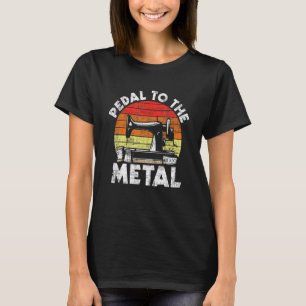 Camiseta Pedal A La Máquina De Coser Metalizado Quilter Qui