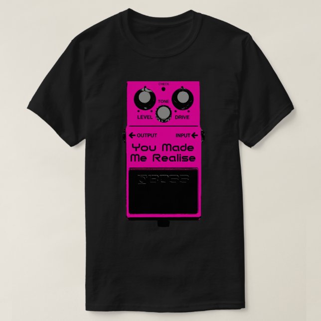 Camiseta Pedal de efectos de la guitarra de Shoegaze (Diseño del anverso)