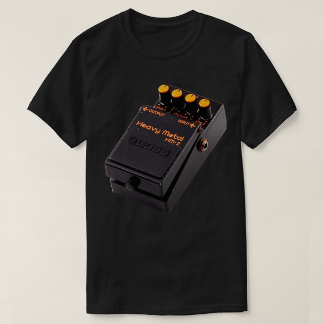 Camiseta Pedal DE METALES PESADOS HM-2 de la guitarra (Diseño del anverso)