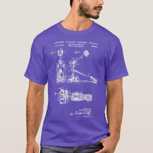 Camiseta Pedal de tambor de patente estadounidense