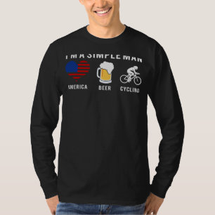 Camiseta Pedal en patriotismo con este hombre simple en bic