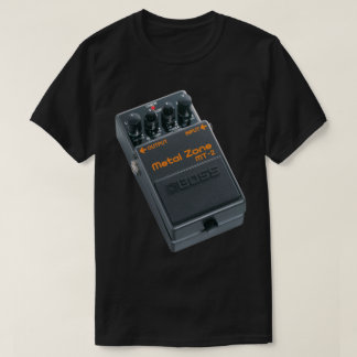 CAMISETA PEDAL METALIZADO DE LA GUITARRA DE LA ZONA