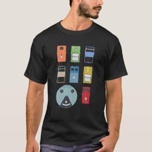 Camiseta Pedales De Guitarra Vintage Para Hombres Mujeres B