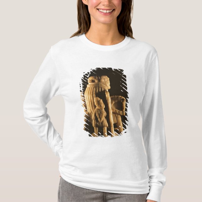 Camiseta Pedazo de ajedrez del caballero (Anverso)