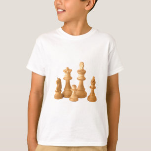 Camiseta Pedazos de ajedrez de madera