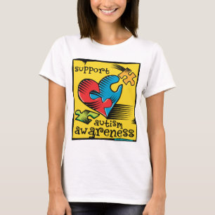 Camiseta Pedazos del rompecabezas del corazón de la