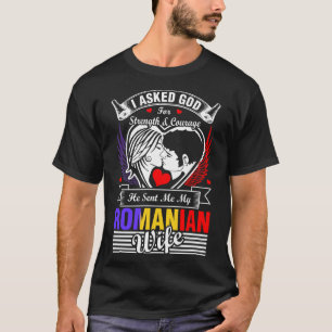 Camiseta Pedí a dios esposa rumana