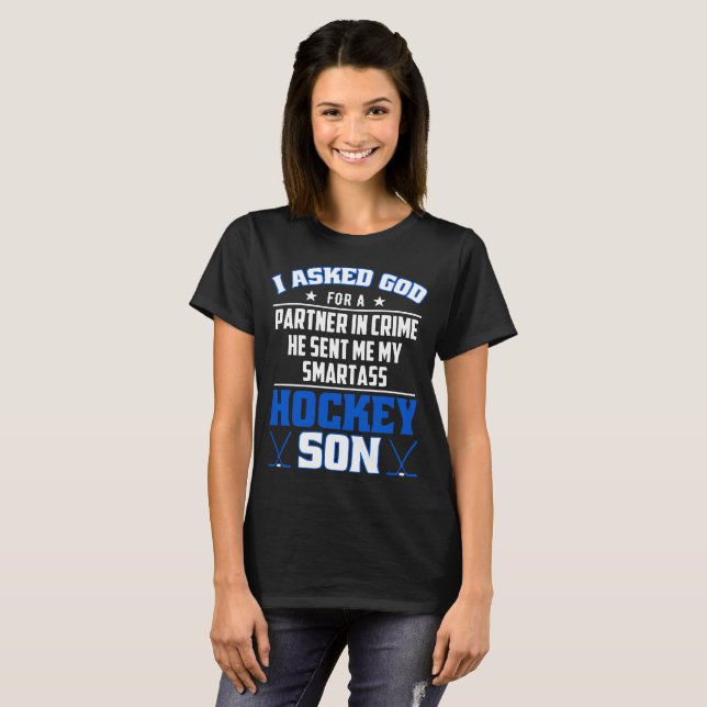 Camiseta Pedí a dios un socio - adentro - crimen que él me (Anverso completo)
