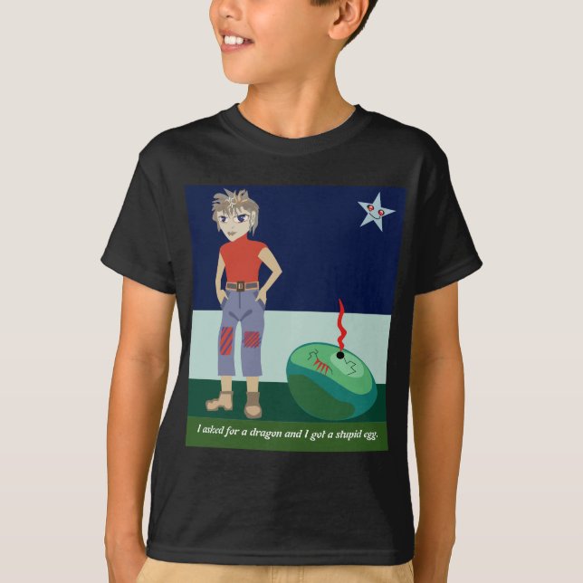Camiseta Pedí un dragón (Anverso)